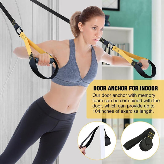 All-in-ONE Home Resistance Training Kit | Exercise Straps with Handles
