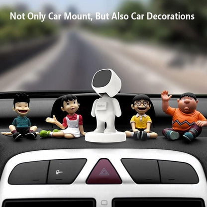 Astronaut Shaped Magnetic Car Mount & Phone Holder - 360° Rotating, Strong Attraction