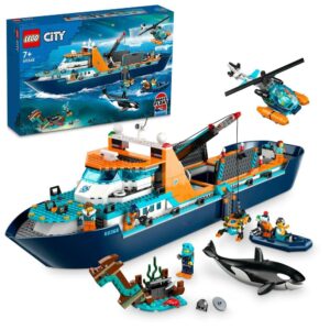 LEGO City Arctic Explorer Ship 60368 Building Toy Set (815 Pieces) – Multi-Model Ocean Exploration Playset