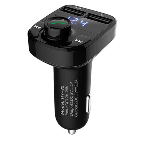 5-in-1 Bluetooth Car Kit: FM Transmitter, Handsfree Call & 4.1A Fast Charger