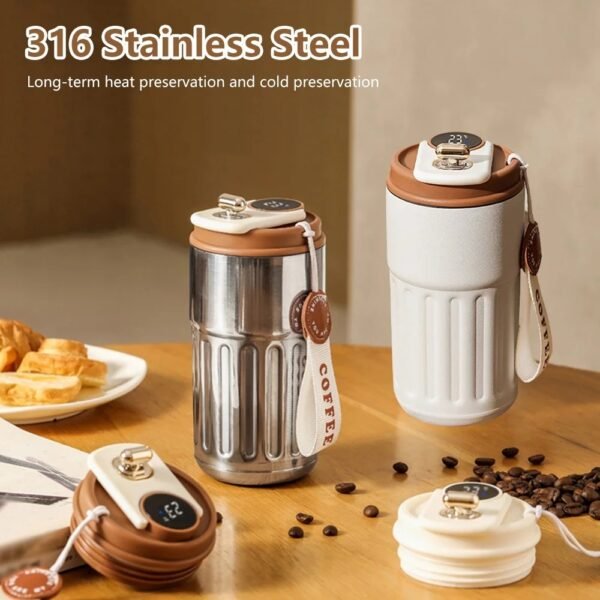 Smart Digital Thermal Bottle - 450ml Insulated Cup with Temp Display