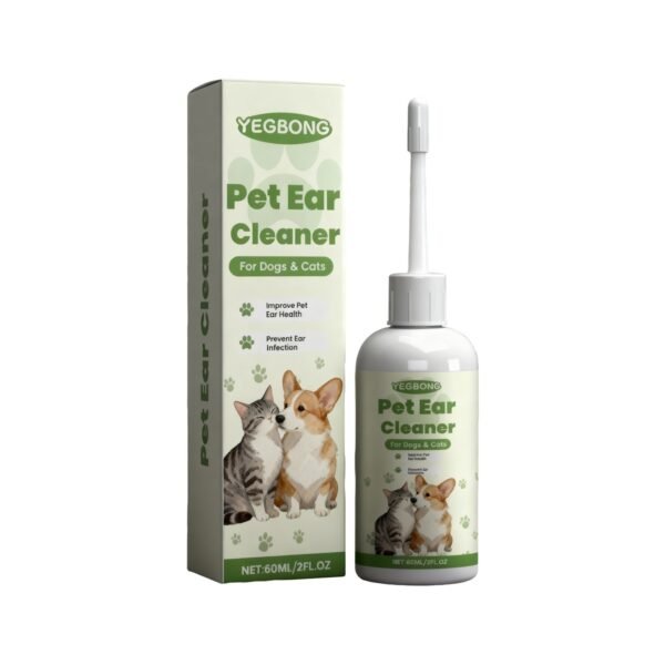 Natural Pet Ear Cleaner | Gentle Ear Drops for Dogs & Cats – Removes Wax, Dirt & Odor