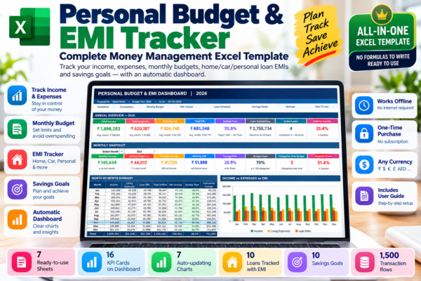 Personal Budget & EMI Tracker Dashboard